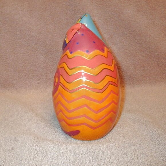 Vtg Laurel Burch Rainbow Cats Sculpture Feline Kitty Trio Hand Painted Signed - Picture 9 of 12